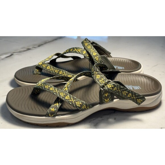 Lake & Trail Womens Bailey Sport Slip On Sandals Green Hiking Walking Sz 9 EUC - Picture 3 of 6